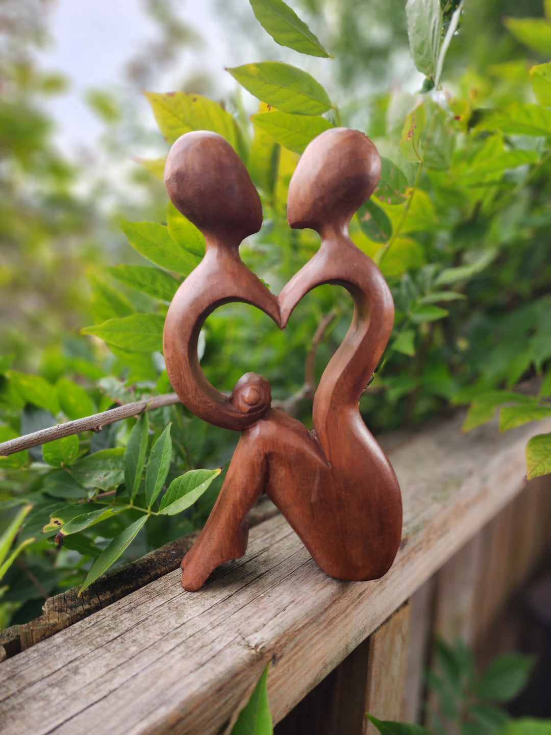 Sitting Couple Heart Abstract 20cm