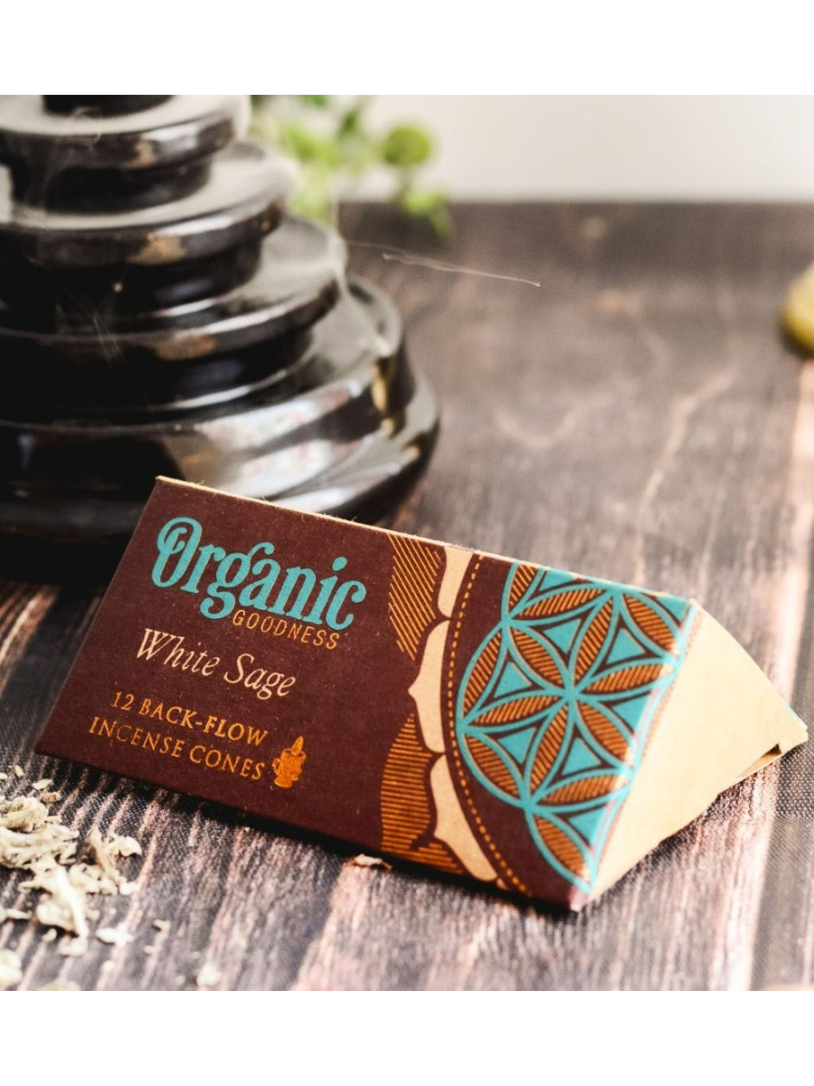 Organic Backflow Cones - White Sage - eKo NZ -