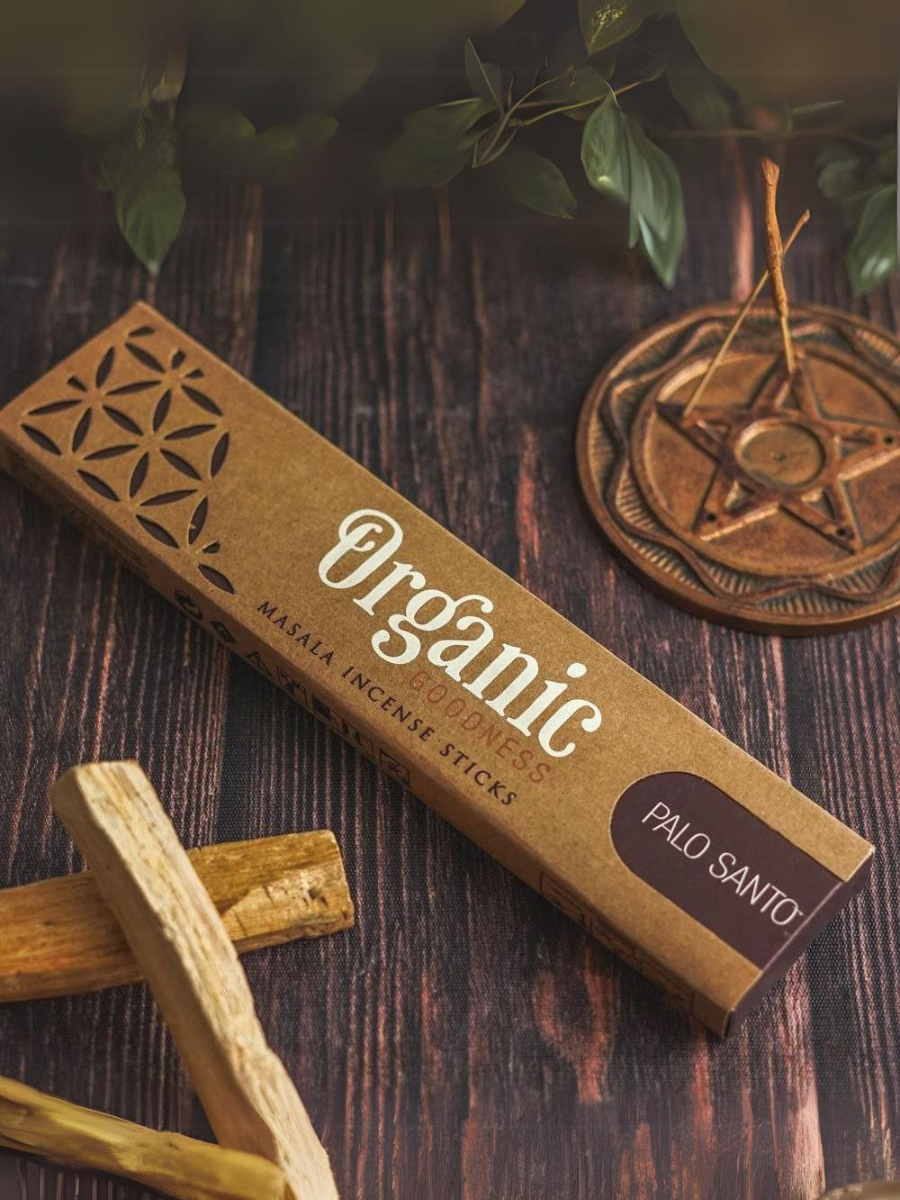 Sagrada Madre Palo Santo Incense Sticks - 100% Natural Organic, 8 Sticks (60 Min Burn)