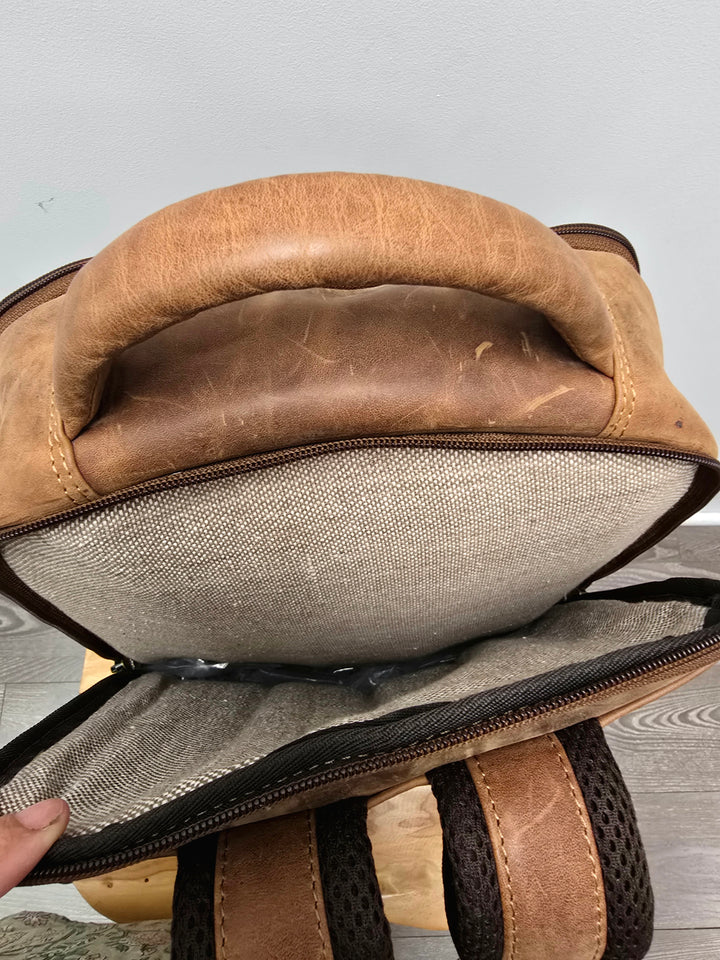 Leather Back Road Backpack