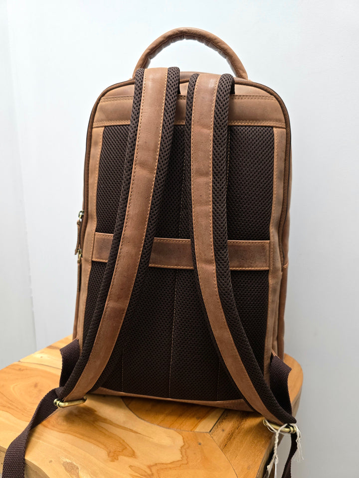 Leather Back Road Backpack