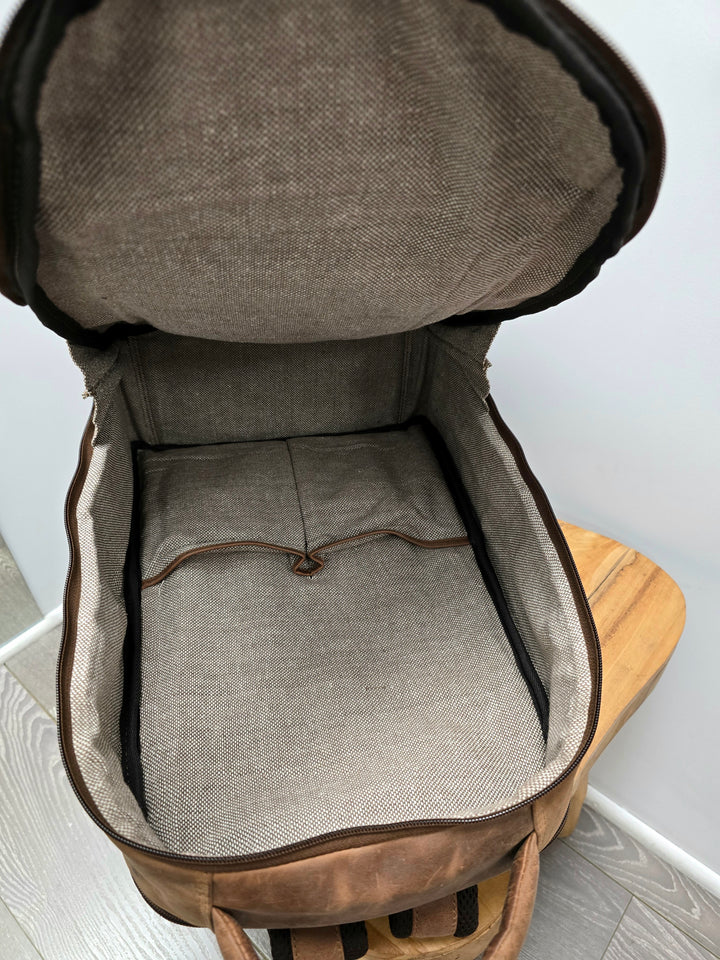 Leather Back Road Backpack