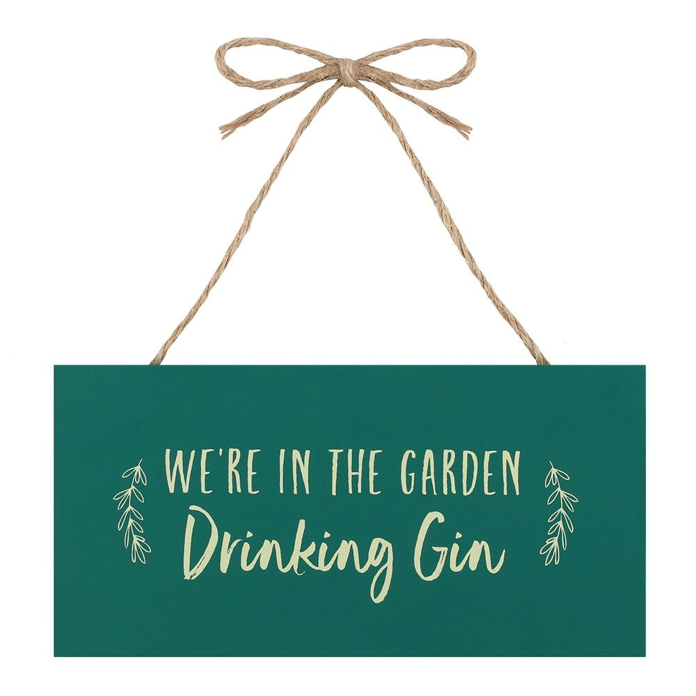 Garden Plaque Drinking Gin