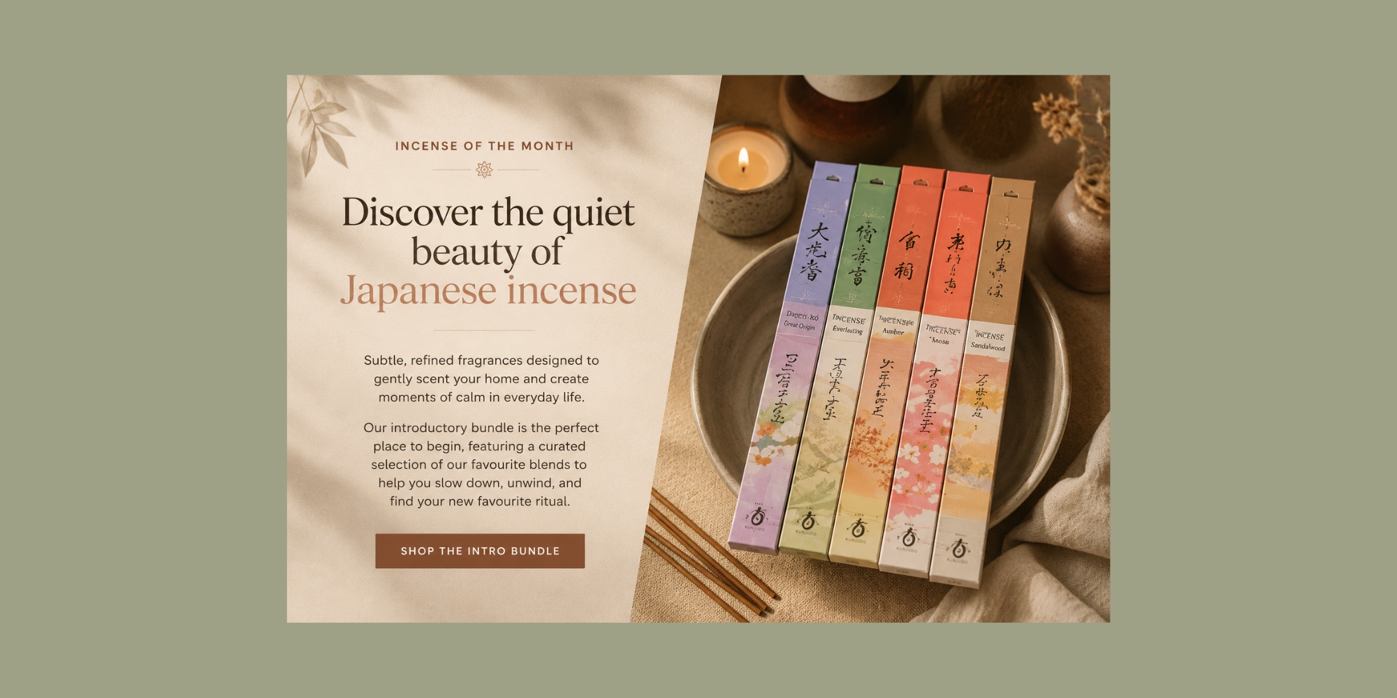Japanese incense collection at eKo featuring calming luxury incense for slow living and home fragrance in New Zealand