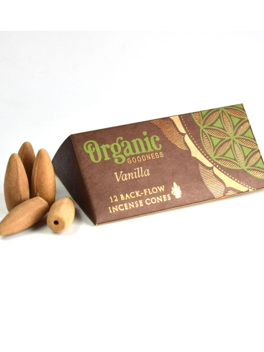 Organic Backflow Cones - Vanilla