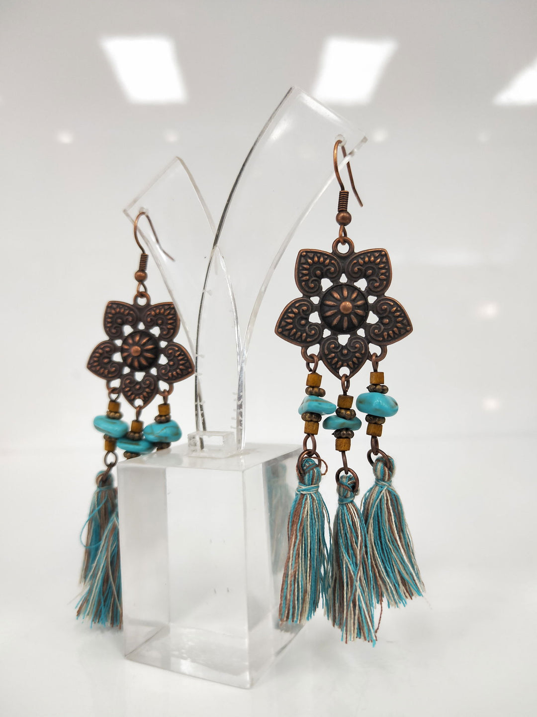 Antique Flower Tassel Earring - eKo NZ - 