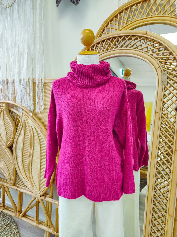 Cecilia Roll Neck Top - Last One - eKo NZ - 
