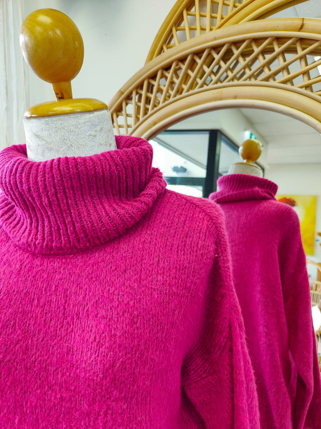 Cecilia Roll Neck Top - Last One - eKo NZ - 