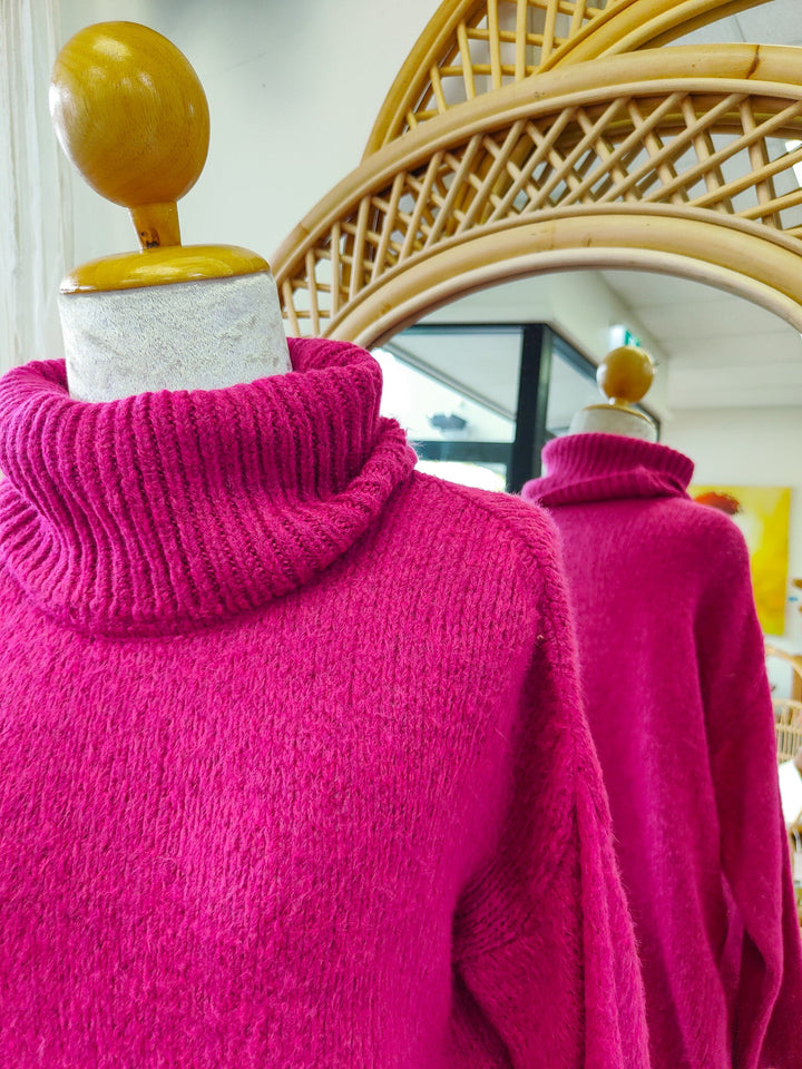 Cecilia Roll Neck Top - Last One - eKo NZ - 