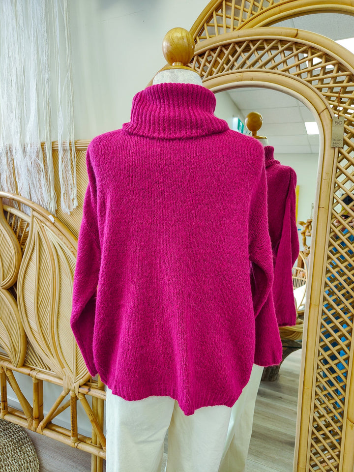 Cecilia Roll Neck Top - Last One - eKo NZ - 