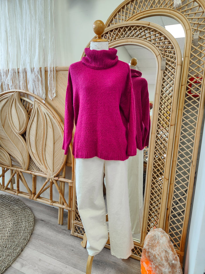 Cecilia Roll Neck Top - Last One - eKo NZ - 