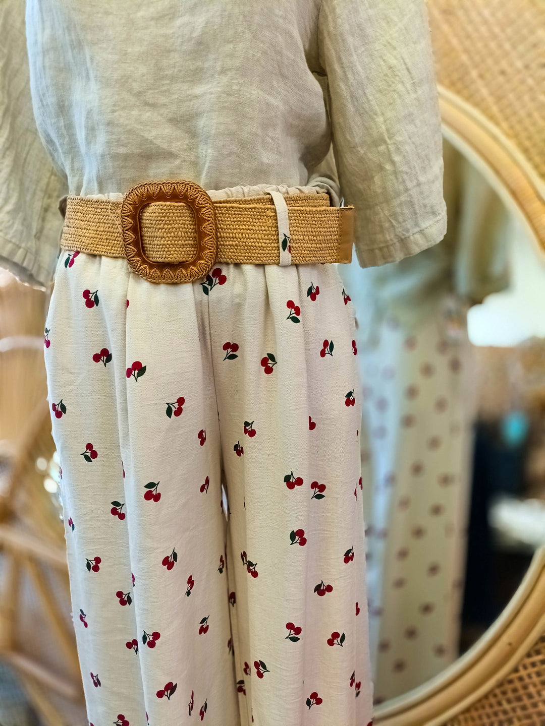 Cherry Belted Pants - eKo NZ - 