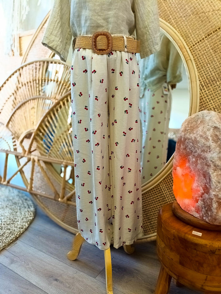 Cherry Belted Pants - eKo NZ - 
