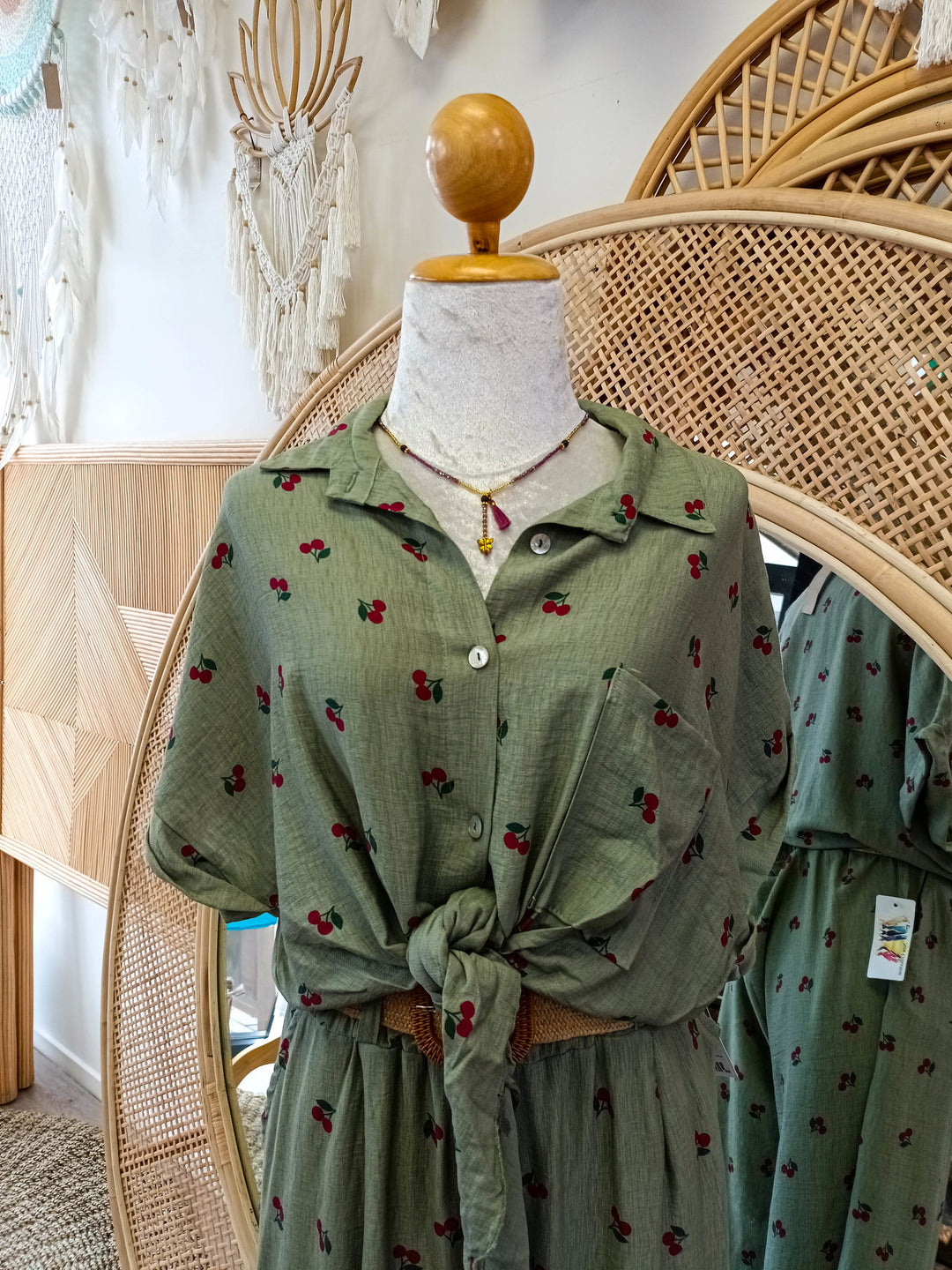 Cherry Tie Top - eKo NZ - 