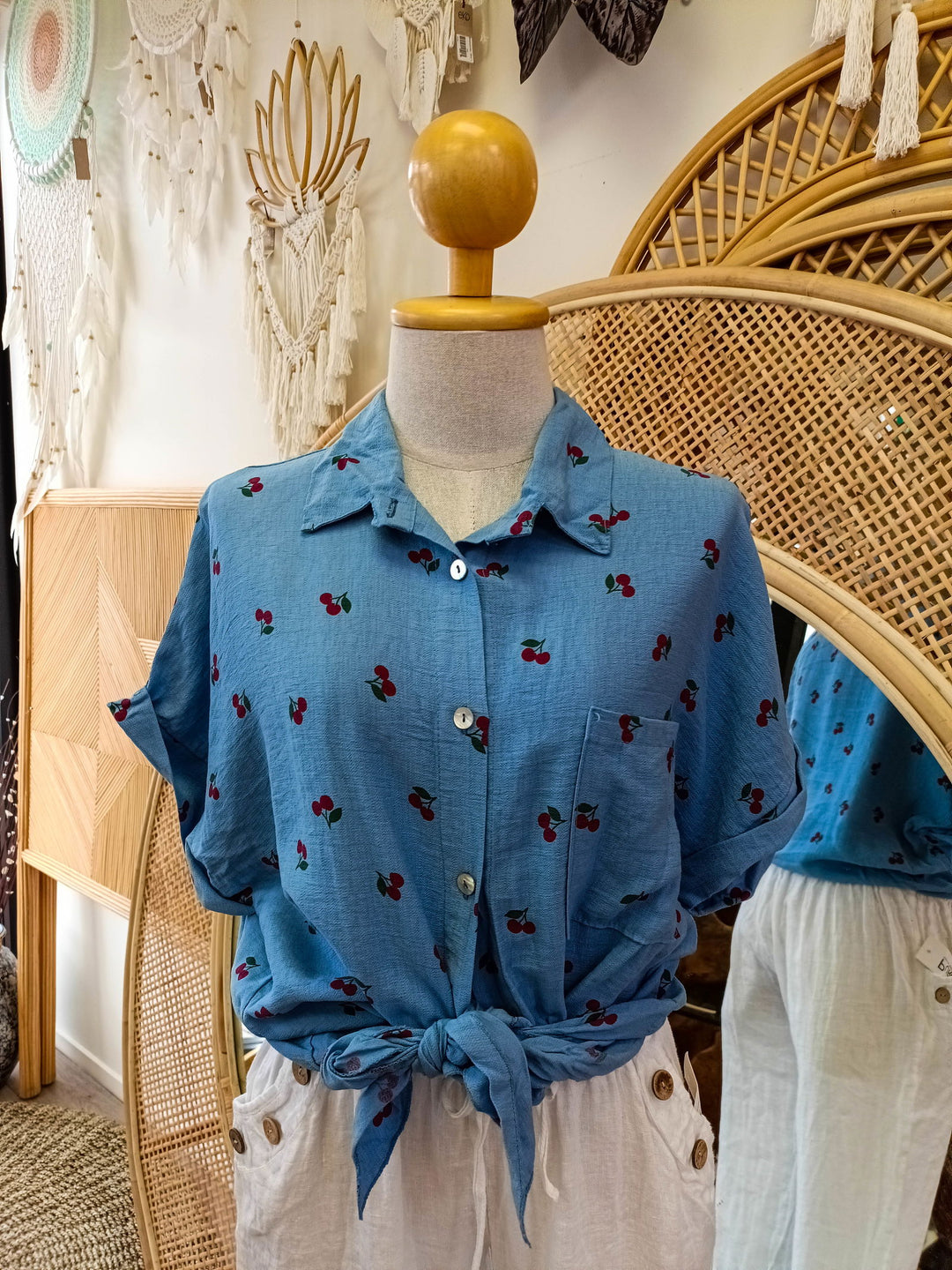Cherry Tie Top - eKo NZ - 