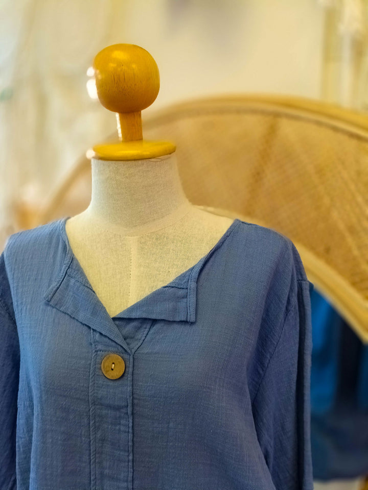 Cotton Button Top - eKo NZ - 