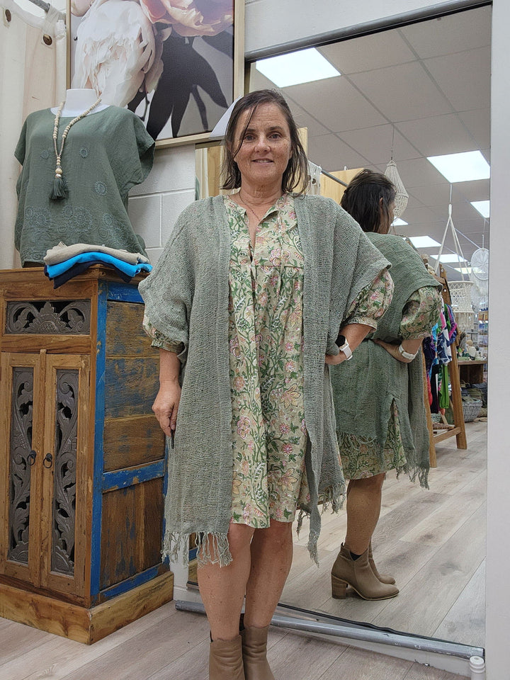 Cotton Kimono Short - eKo NZ - 