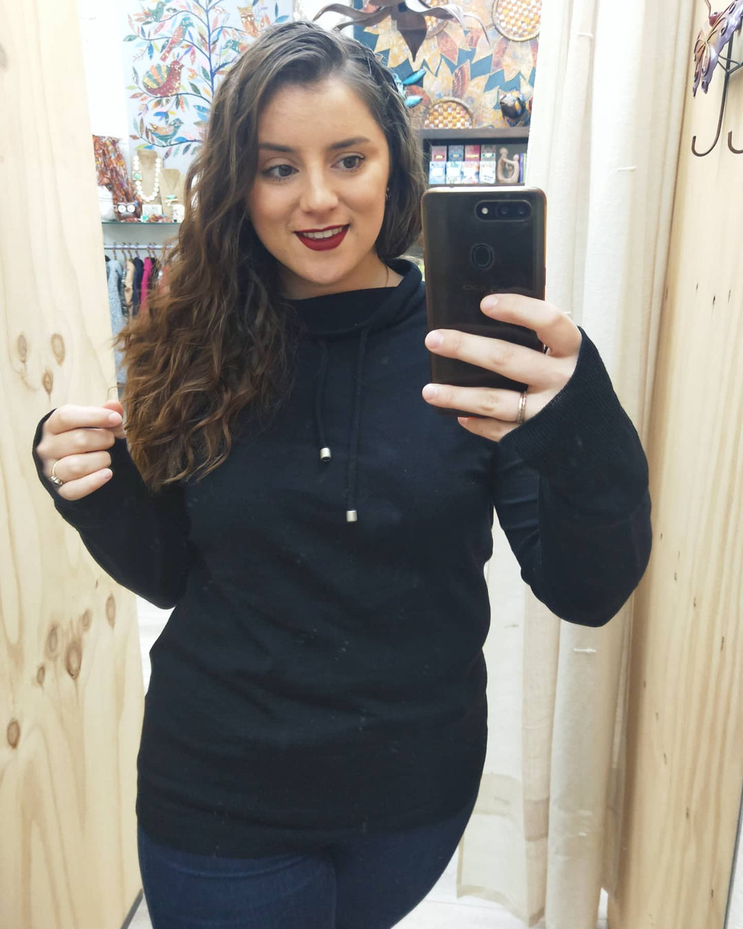 DRAWCORD FUNNEL NECK JUMPER - eKo NZ - 