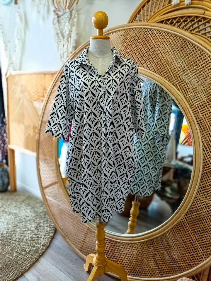 Flower Camicia Dress - eKo NZ - 