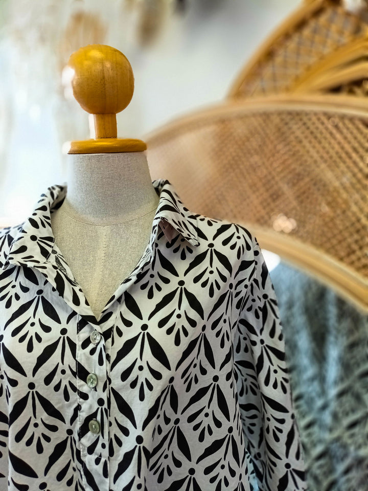 Flower Camicia Dress - eKo NZ - 