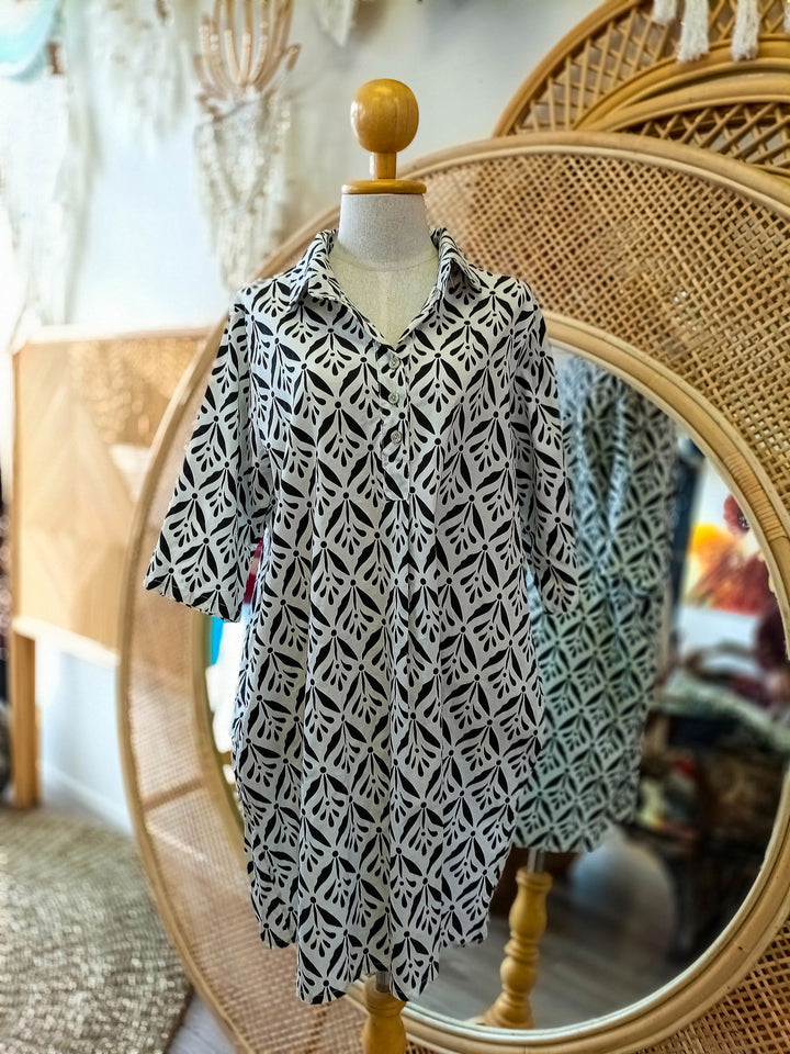 Flower Camicia Dress - eKo NZ - 
