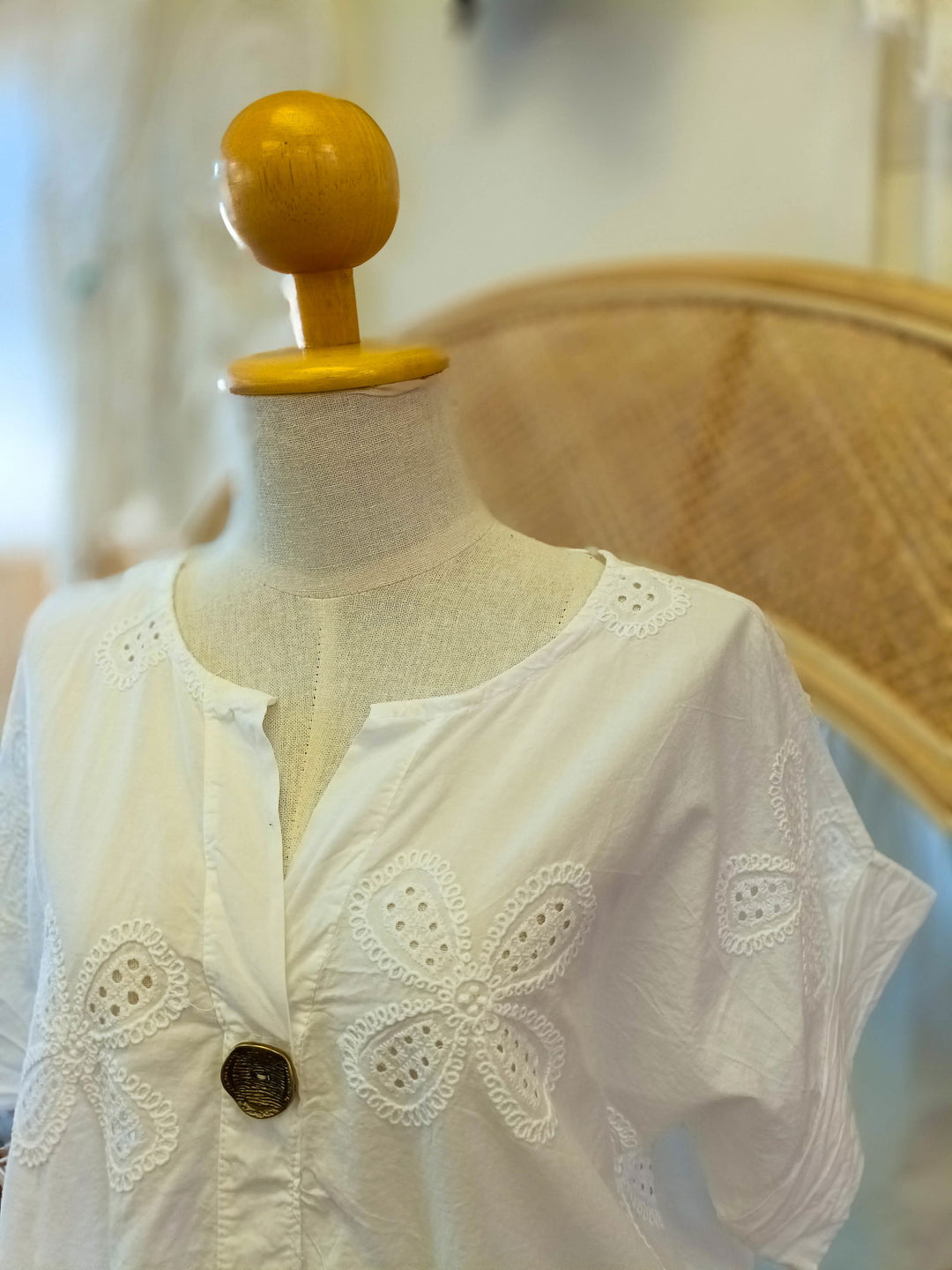 Hanford Button Top - eKo NZ - 