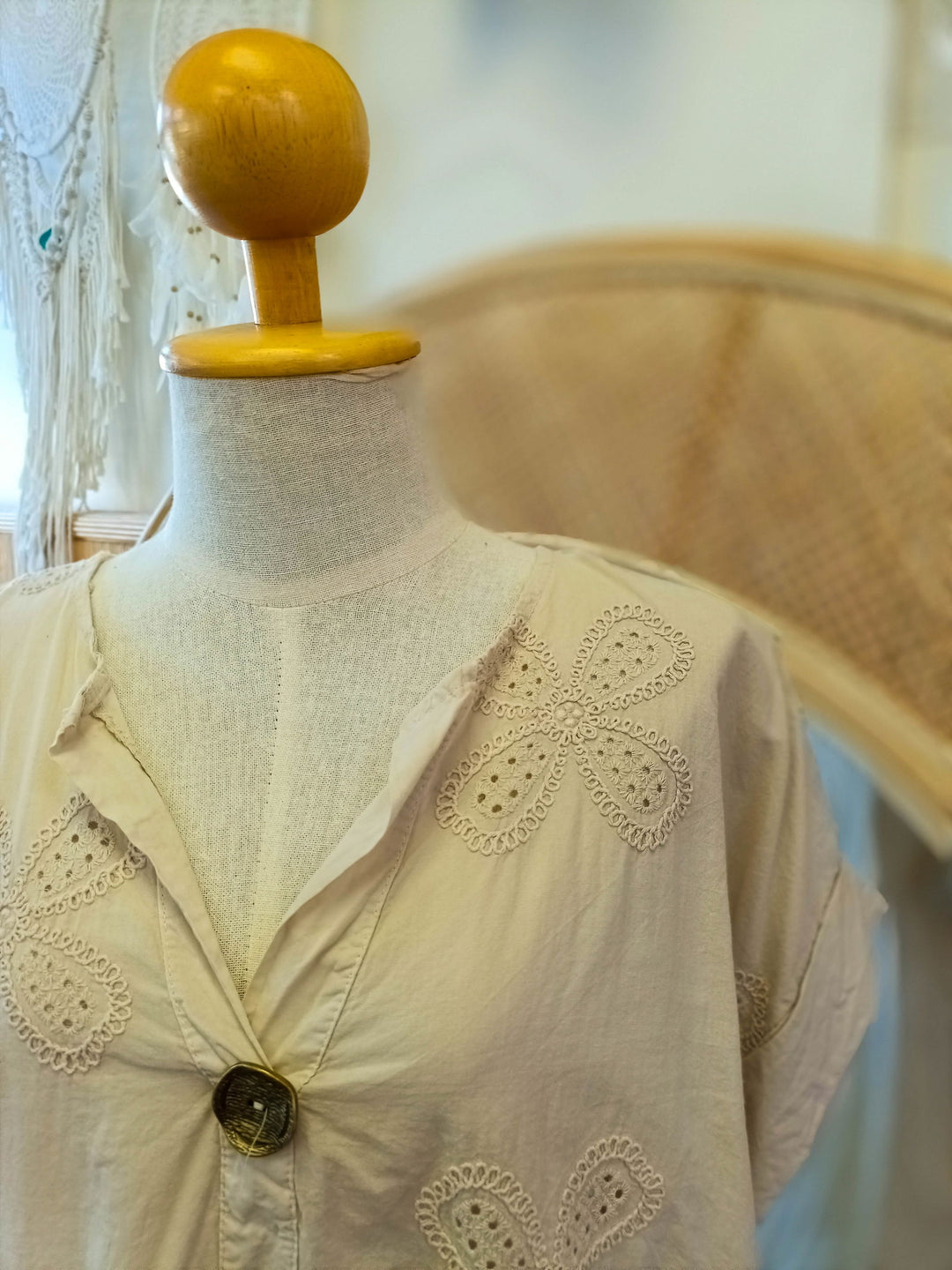 Hanford Button Top - eKo NZ - 