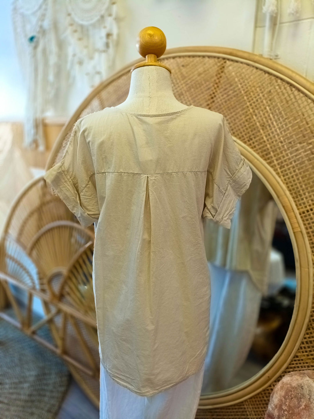 Hanford Button Top - eKo NZ - 