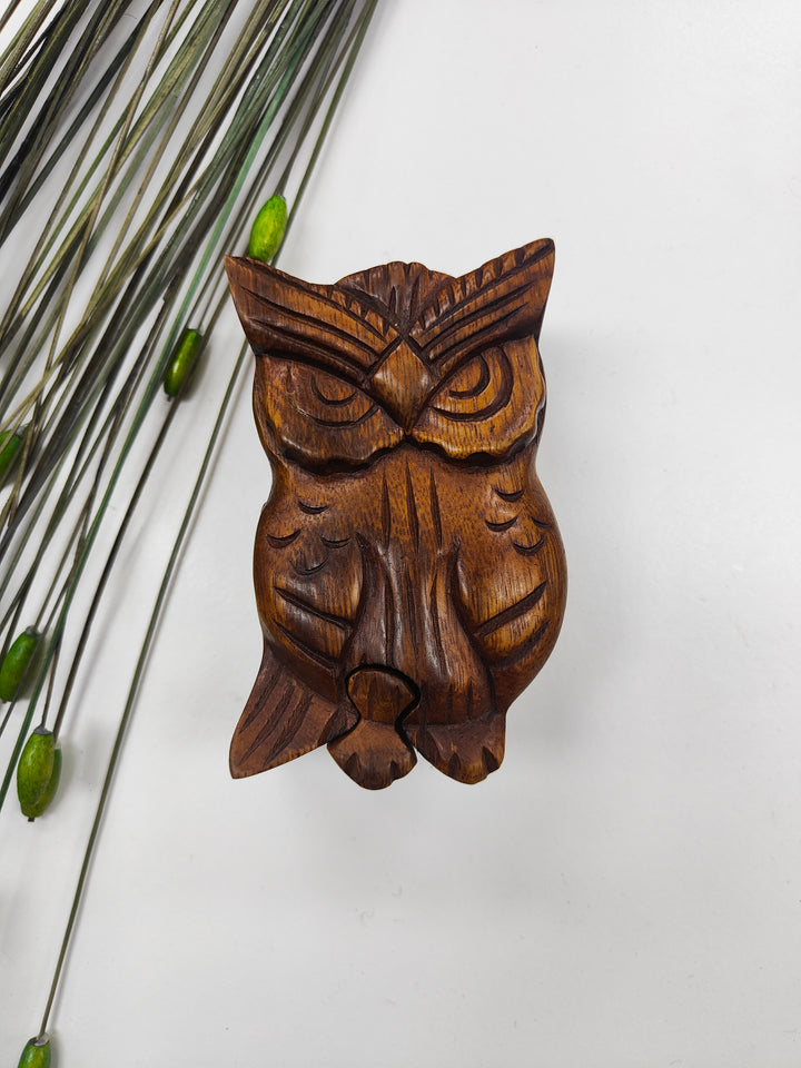 Puzzle Box Owl Standing