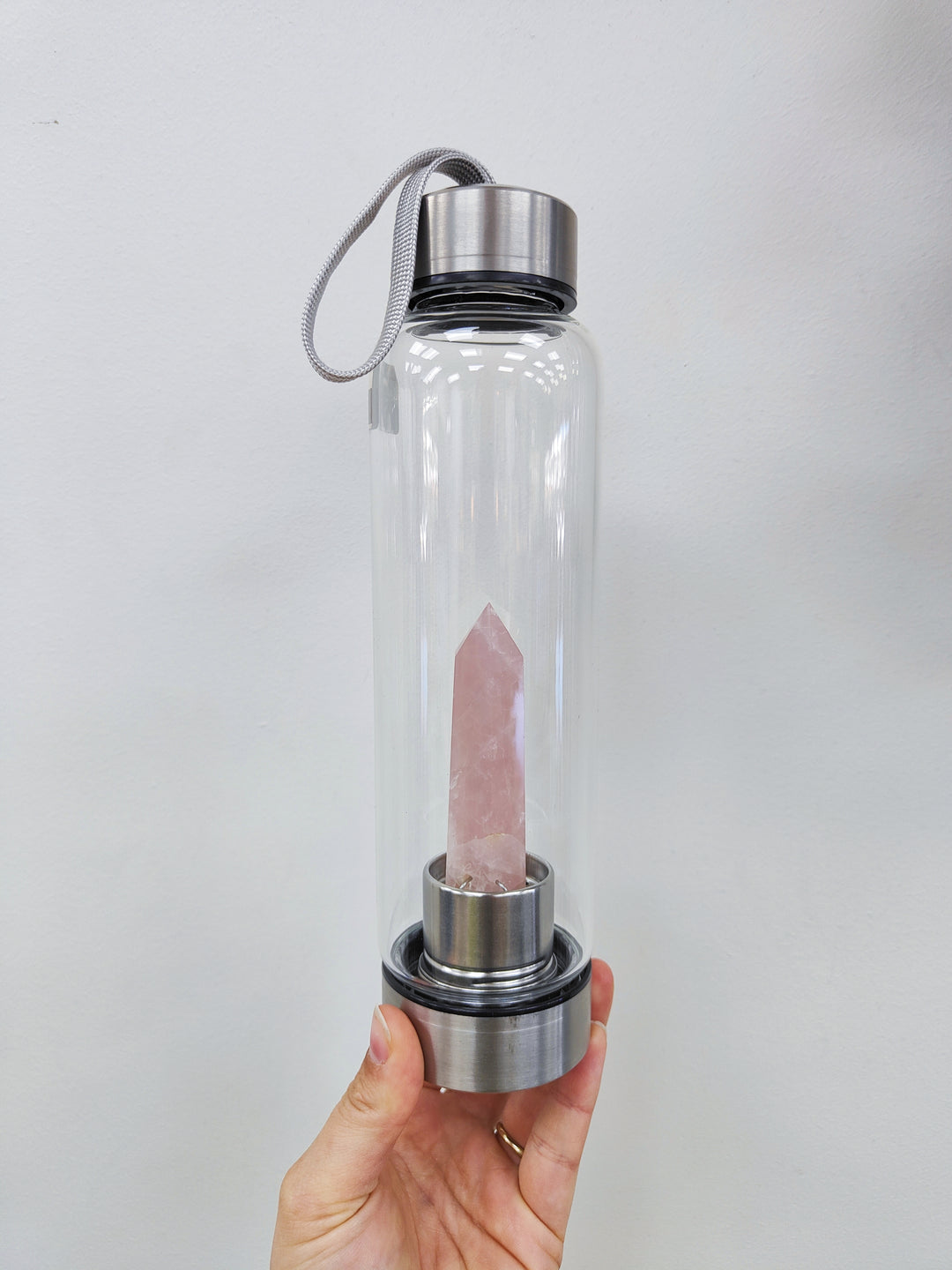Rose Quartz Point - Crystal Drink Bottle
