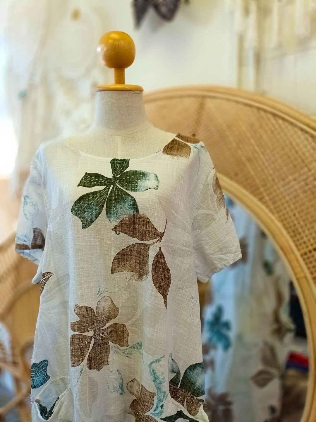 Leaf Cotton Dress - eKo NZ - 
