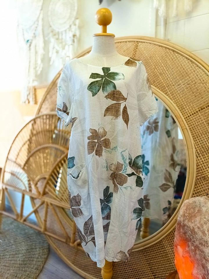 Leaf Cotton Dress - eKo NZ - 