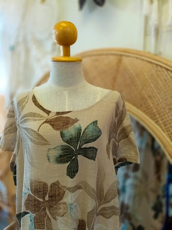 Leaf Cotton Dress - eKo NZ - 