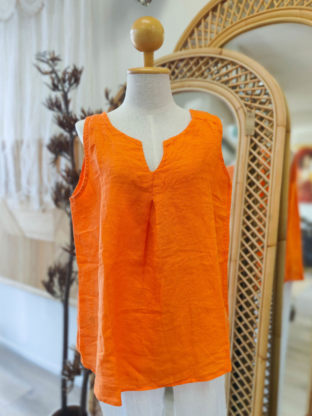Lila Linen Singlet - eKo NZ - 