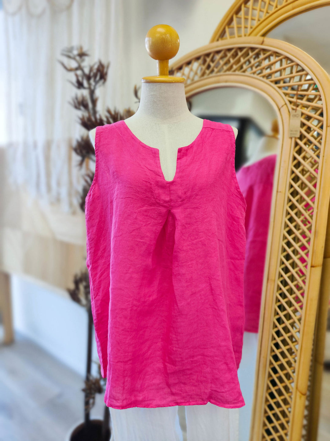 Lila Linen Singlet - eKo NZ - 
