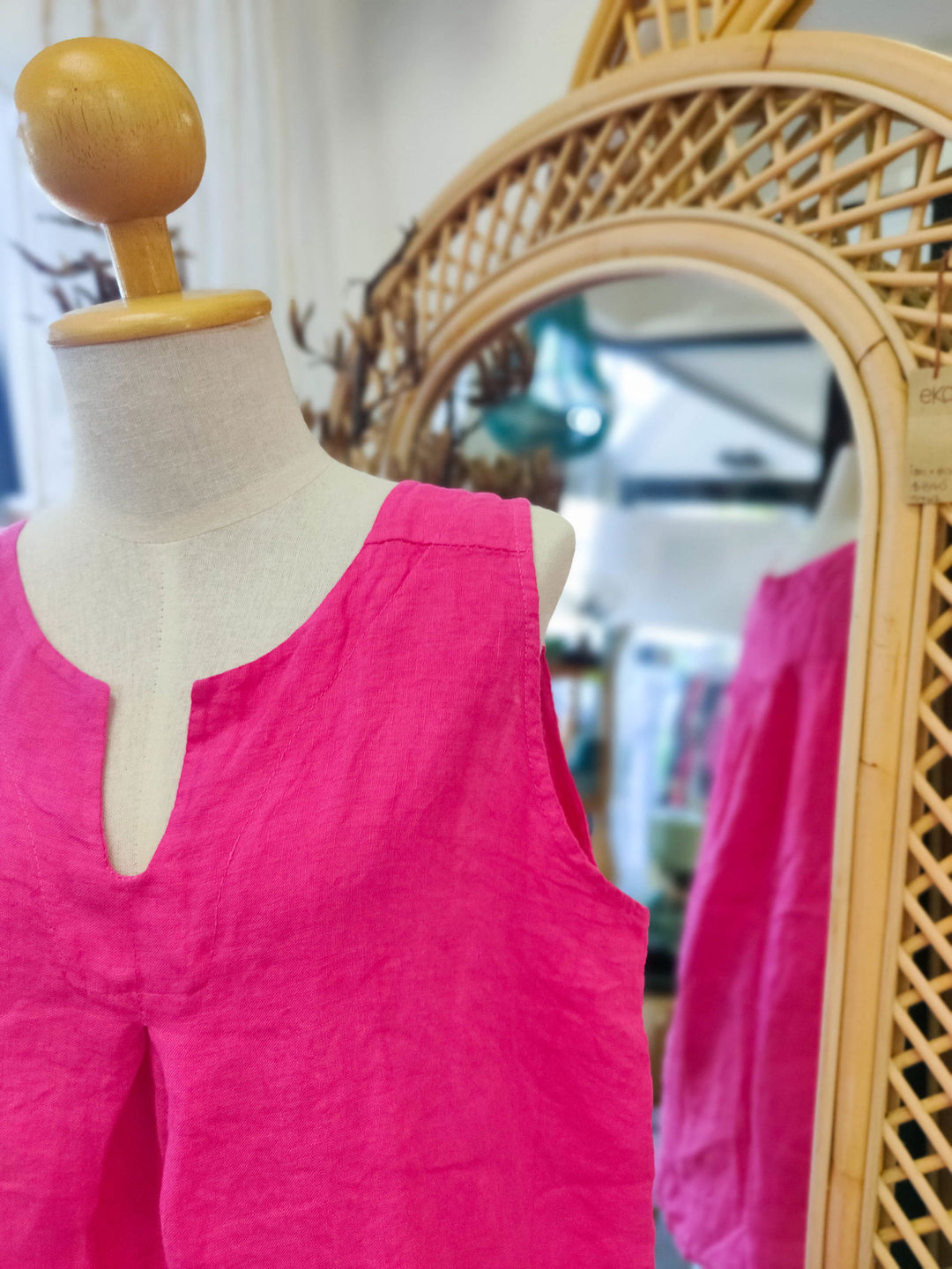 Lila Linen Singlet - eKo NZ - 