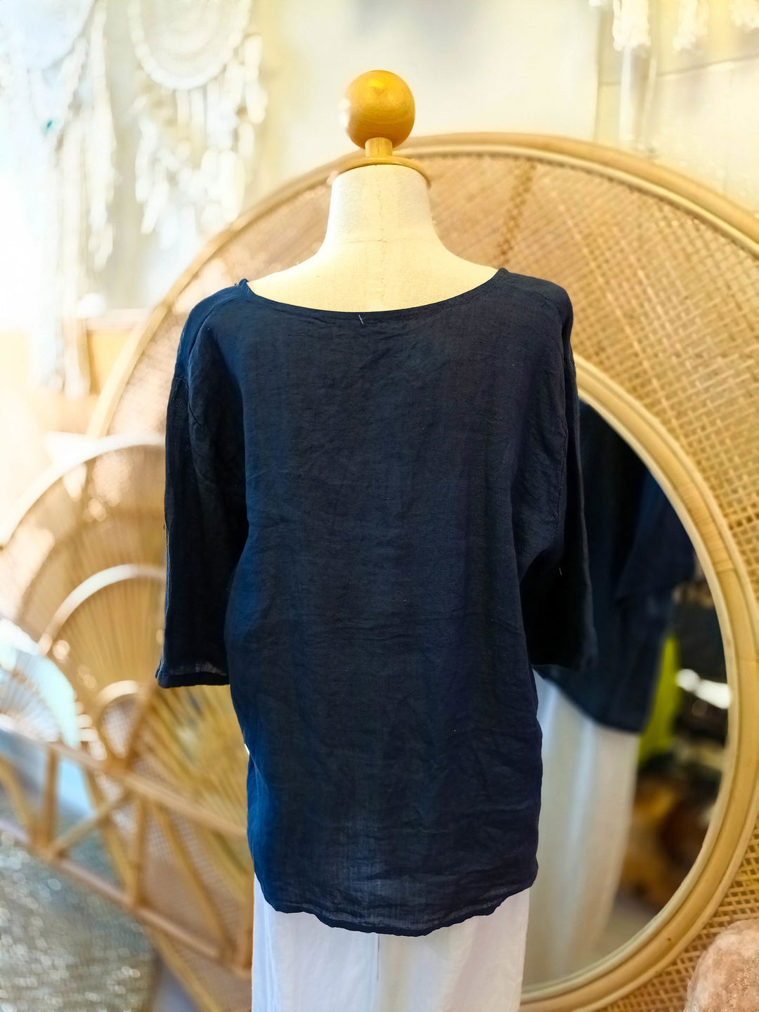 Linen Button Top - eKo NZ - 
