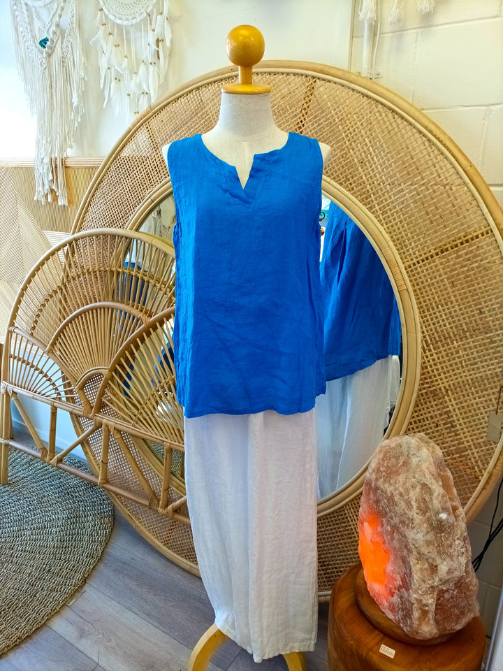 Linen Singlet - eKo NZ - 