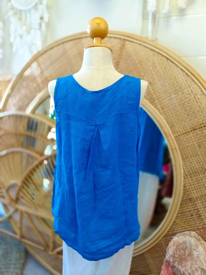 Linen Singlet - eKo NZ - 