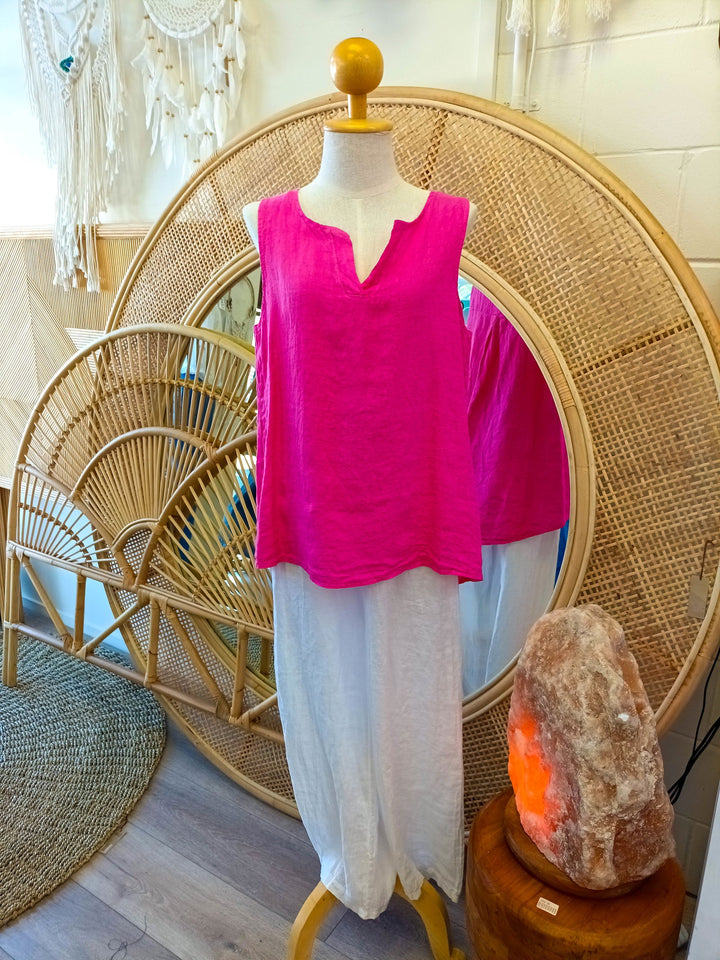 Linen Singlet - eKo NZ - 