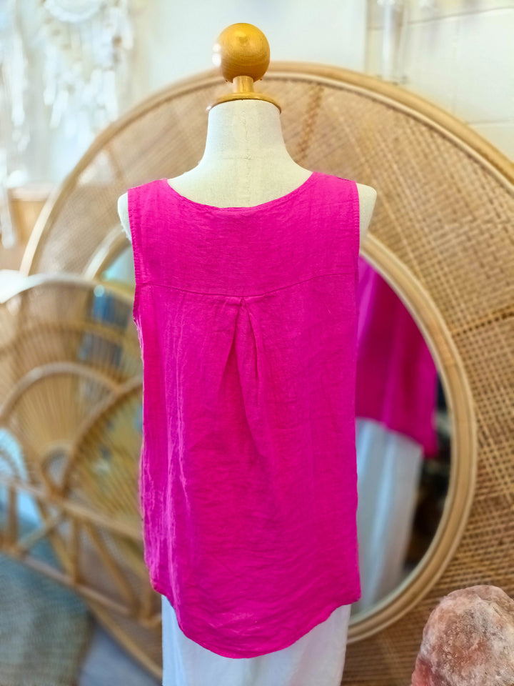 Linen Singlet - eKo NZ - 