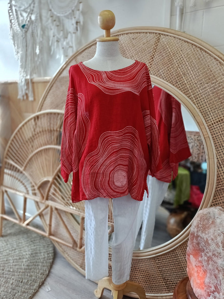 Linen Swirl Top - eKo NZ - 