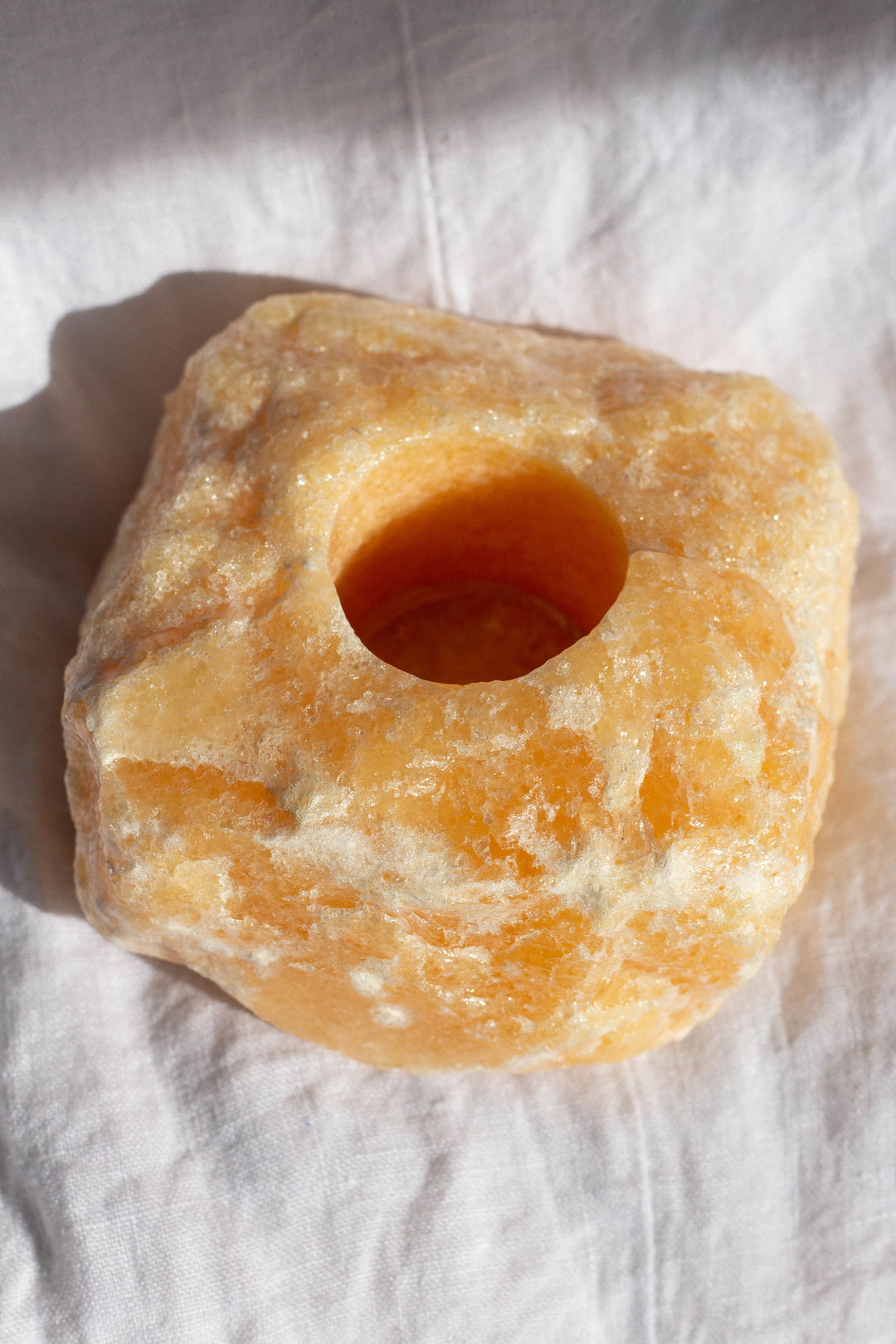 Orange Calcite Candle Holder - eKo NZ - 