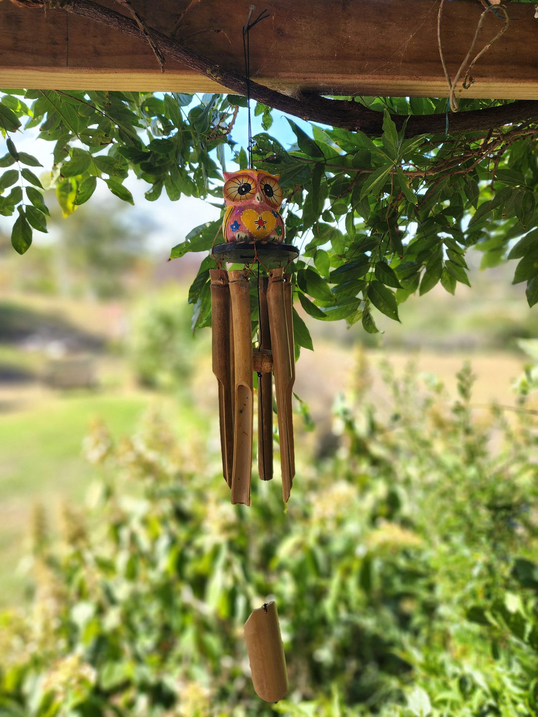 Owl 7cm Bamboo Windchime - eKo NZ - 
