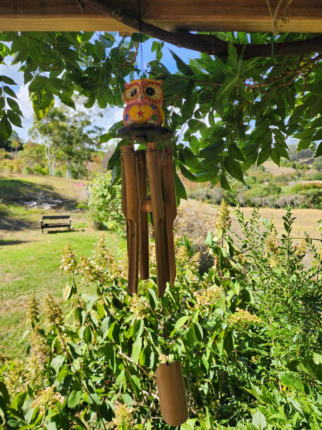 Owl 7cm Bamboo Windchime - eKo NZ - 