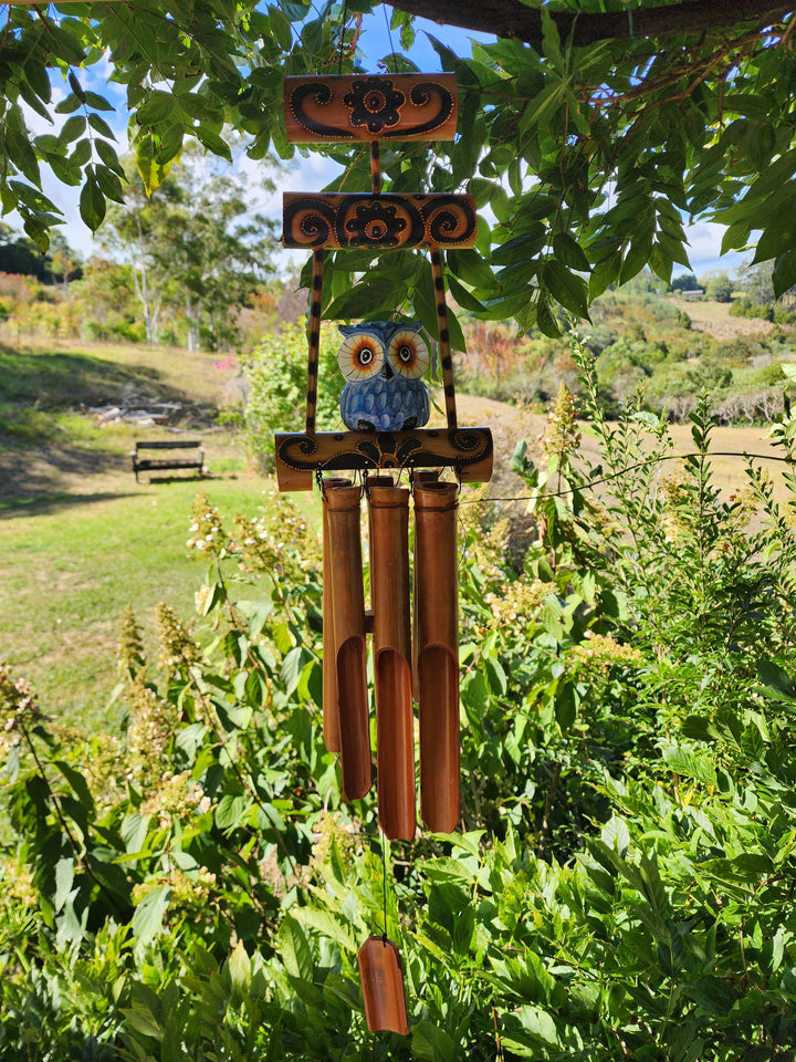 Owl Bamboo Windchime - eKo NZ - 