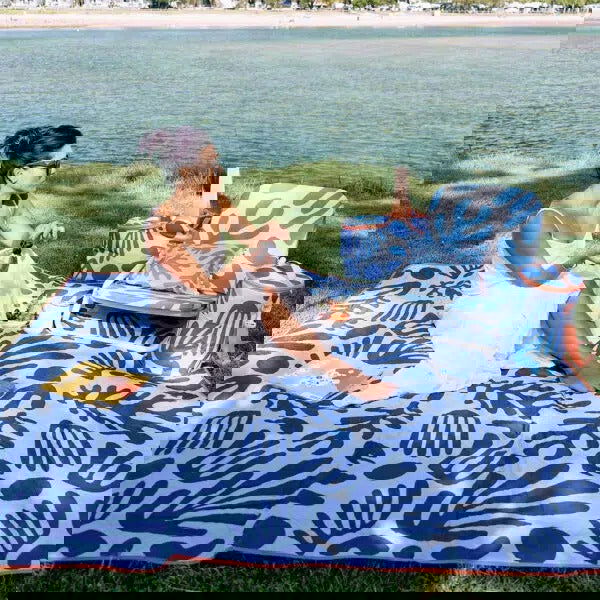 Picnic Mat - Blue Coral - eKo NZ - 