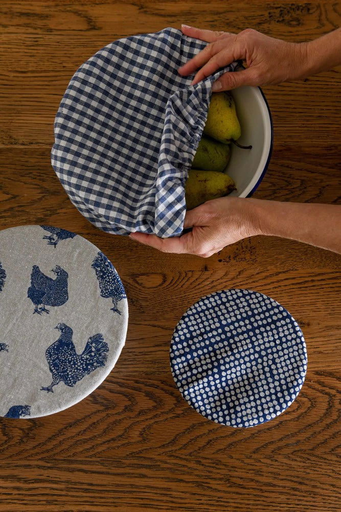 R&H Food Cover Gingham - Blueberry - eKo NZ - 
