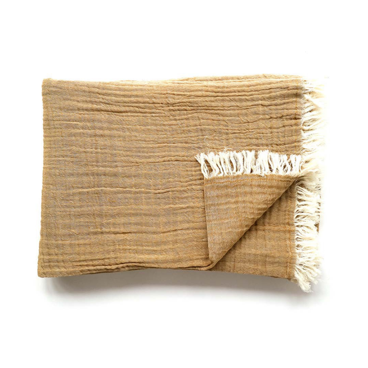 R&H Soft Cotton Throw - Mustard - eKo NZ - 