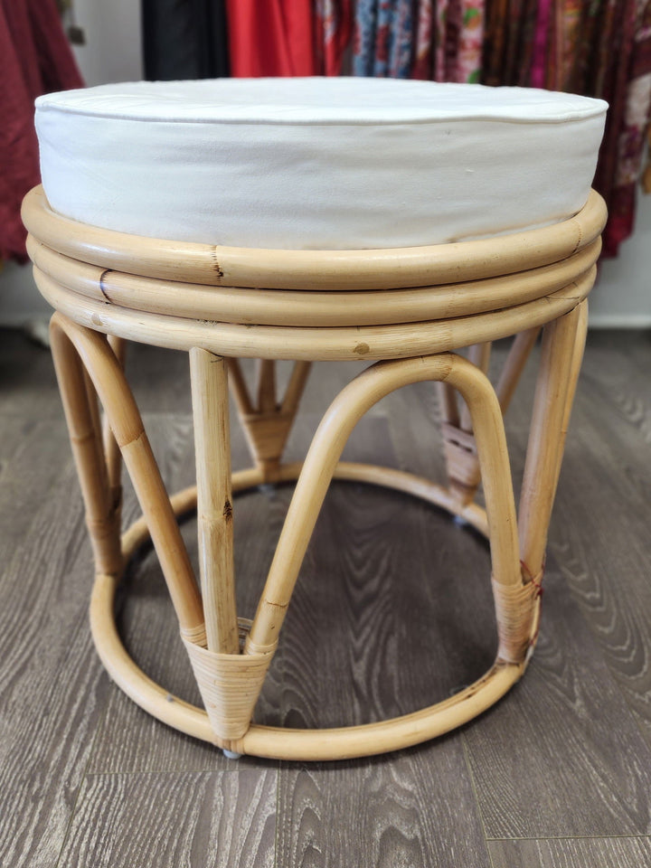 Rattan Stool With Cushion - eKo NZ - 